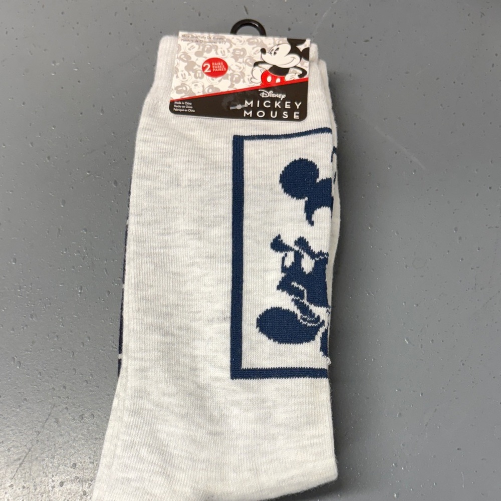 Disney Men's Casual Socks with Mickey Mouse in White and Navy